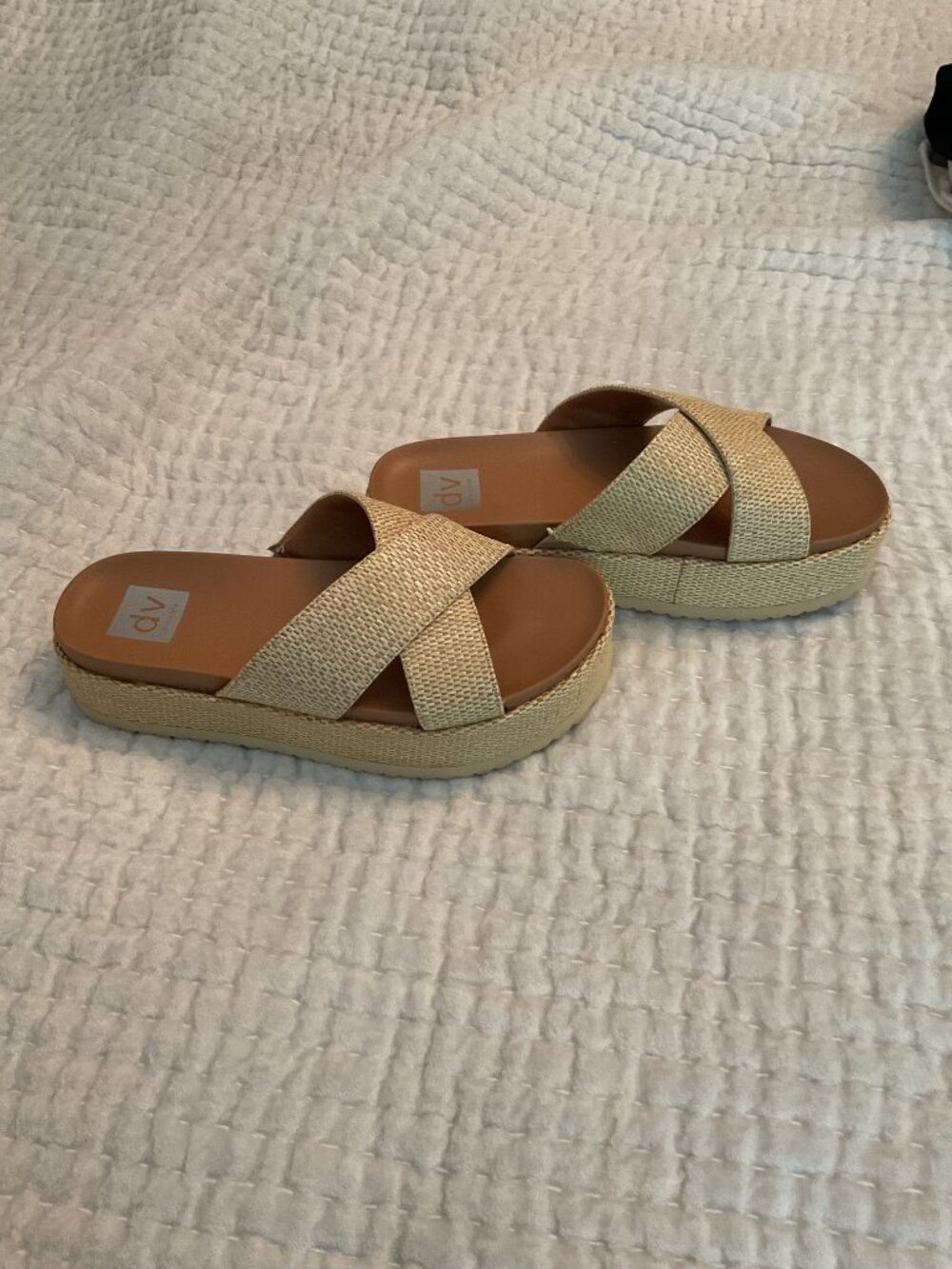Dv Dolce vita Stylla Women's Woven Crisscross Platform Slide Sandals Size 7.5 - Picture 3 of 5